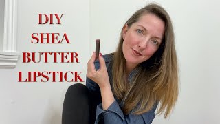 DIY SHEA BUTTER LIPSTICK  Homemade Natural Lipstick  Clean Beauty  Beginner level [upl. by Neelyak151]