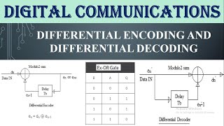 Differential Encoding and Decoding in Digital Communication [upl. by Ellmyer]