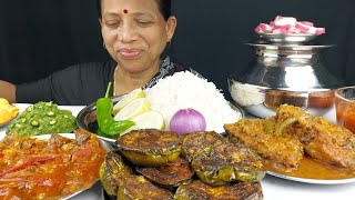 FOOD EATING SHOW ASMR MUKBANG DELICIOUS BENGALI THALI [upl. by Kirtap737]