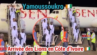 DirectArrivée des Lions du Sénégal en Côte d’Ivoire “les supporters jubilent” Sadio à Yamoussoukoro [upl. by Irah729]