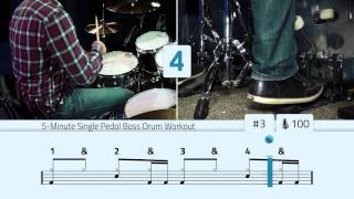 5Minute Single Pedal Bass Drum Workout [upl. by Peppel]