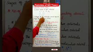 Postulates of Molecular Orbital Theory 11thchemistry molecule shorts [upl. by Thurston]