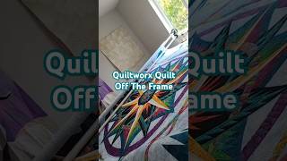 Quiltworx Quilt Roll Off the Longarm Quilt Frame quilting quiltworx longarmquilting [upl. by Herzen166]