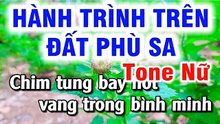 Karaoke Hành Trình Trên Đất Phù Sa Tone Nữ Nhạc Sống Cha Cha  Hoài Phong Organ [upl. by Hernando]