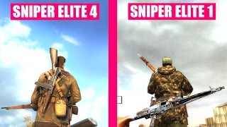 Sniper Elite 4 vs Sniper Elite 1 Comparison  Weapons Comparison [upl. by Gitel967]