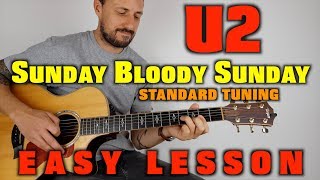 How to play U2 Sunday Bloody Sunday STANDARD TUNING [upl. by Dela]