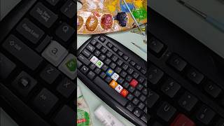 customised keyboard part 7 art acrylic drawing acrylicpaint acrylicpainting painting artist [upl. by Araik986]