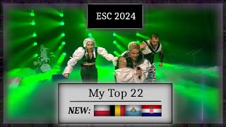 ESC 2024  My Top 22 [upl. by Barna59]