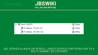 SQL Server Always On Series Linked Server Configuration to a MultiSubnet AG Listener jbswiki [upl. by Louanne]