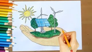 How to save energy drawing  Save Energy Poster [upl. by Tray]