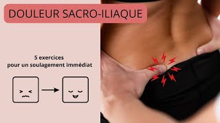 Soulager la DOULEUR SACROILIAQUE en 5 exercices faciles à faire à la maison [upl. by Esil969]