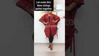 kimono jacket with draw stringscutandsew diy [upl. by Aynom335]