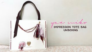 genshin impact yae miko impression tote bag unboxing [upl. by Elfont]