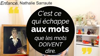 🎵 Enfance de Nathalie Sarraute  quotCest ce qui échappe aux mots que les mots doivent direquot [upl. by Raynold]