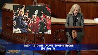 On US House Floor Spanberger Recognizes Fredericksburg Nationals on Carolina League Championship [upl. by Divaj]