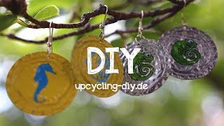 DIY Upcycling Ohrringe aus Kronkorken l Accessoires [upl. by Spike]