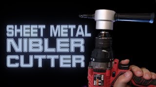 Drillpro Sheet Metal Nibbler Cutter Aluminum amp Steel Cutting Demo [upl. by Sophi]