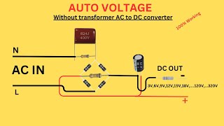 Auto AC DC converter  without transformer Convert Ac 220v power to 3v6v9v12v24v48v320V [upl. by Enihpets]