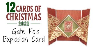 12 Cards of Christmas 2023  Gate Fold Explosion Card [upl. by Chelsae983]