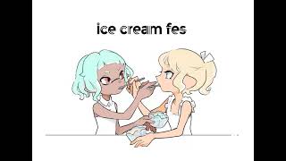 Inkling girl and octoling girl ice cream festival [upl. by Terri693]