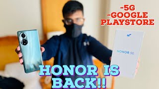 Honor 50 Unboxing  Honor With Google Playstore and 5G [upl. by Felt342]