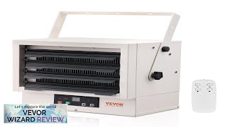 VEVOR Electric Garage Heater 5000Watt Digital FanForced WallCeiling Mount Shop Heater Review [upl. by Llecrep934]