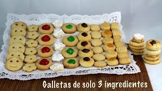 Galletas de 3 ingredientes faciles y rapidas [upl. by Elmer]