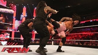 Big E Langston amp The Usos vs The Shield  SixMan Tag Team Match Raw Oct 28 2013 [upl. by Akived342]