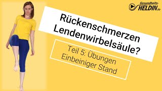 Rückenschmerzen Lendenwirbelsäule Training  Übungen einbeiniger Stand 👌 [upl. by Aleahpar340]