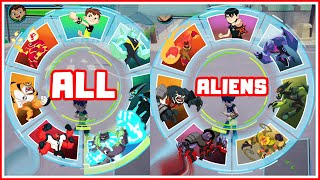 BEN 10  Power Trip  All the Aliens in the Game [upl. by Airbmat]