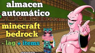 tutorial para un item sorter minecraft bedrock 📥 almacén automático 📦 [upl. by Nichani]