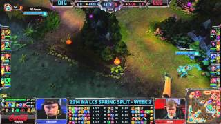 DIG vs CLG  2014 NA LCS W2D2 [upl. by Scheider334]