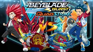 ACHILLES VS VALTRAYEK BEYBLADE BURST GAME PLAY [upl. by Oiramed]