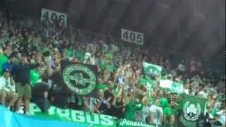 Panathinaikos Fans during the game against Barcelona  Final Four Euroleague 2012 [upl. by Aiht]