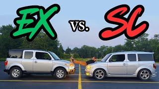 Honda Element EX vs SC  Full Comparison [upl. by Aylatan127]