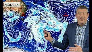 Antarctic blast looking likely on Monday in southern NZ [upl. by Lauree479]