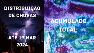 Distribuição de chuvas até ter 19mar2024  Tempo e Clima [upl. by Agatha]