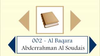 Sourate 002  Al Baqara  Abderrahman Al Soudais [upl. by Voss]