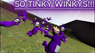 THE TINKY GANG me vs 50 Tinky Winkys in Slendytubbies 3 [upl. by Hewett]