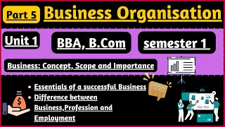 Essentials of successful business BusinessprofessionEmployment Business Organisation unit 1 [upl. by Nalahs]