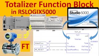 Logix5000 Totalizer Function Block in Studio5000  RSLogix5000 How to totalize analog input signal [upl. by Nekciv203]