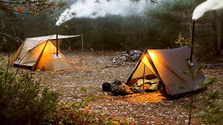 Hot Tent Camping In Freezing Temperatures [upl. by Teddy]