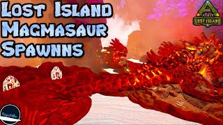 Magmasaur Spawn Locations in Lost Island on Ark Survival Evolved [upl. by Ateekram]