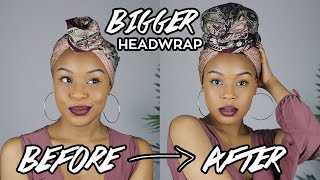 How To BIGGER HeadwrapTurban Short HairTWA Friendly [upl. by Idalia380]