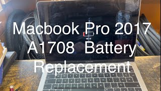 Macbook Pro 2017 Battery Replacement A1708 apple macbook diy repair [upl. by Dranik402]