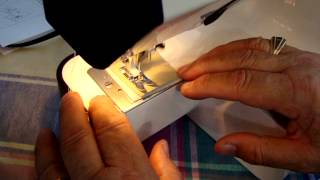 Necchi EV7 Sewing Machine threading tension bobbin winding built in stitches [upl. by Enirahtac]