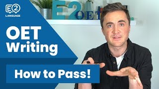 How to Pass OET Writing  E2 OET with Jay [upl. by Barde191]