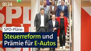 SPDPläne Steuerreform und Prämie für EAutos  BR24 [upl. by Adlecirg]