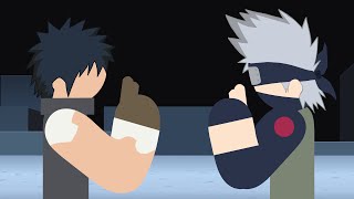 Kakashi VS Obito Stick Fight [upl. by Elwee]