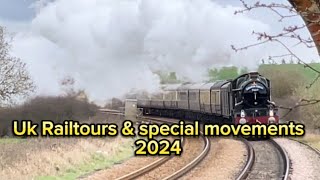 2024 UK Railtours amp special movement compilation [upl. by Marilla]